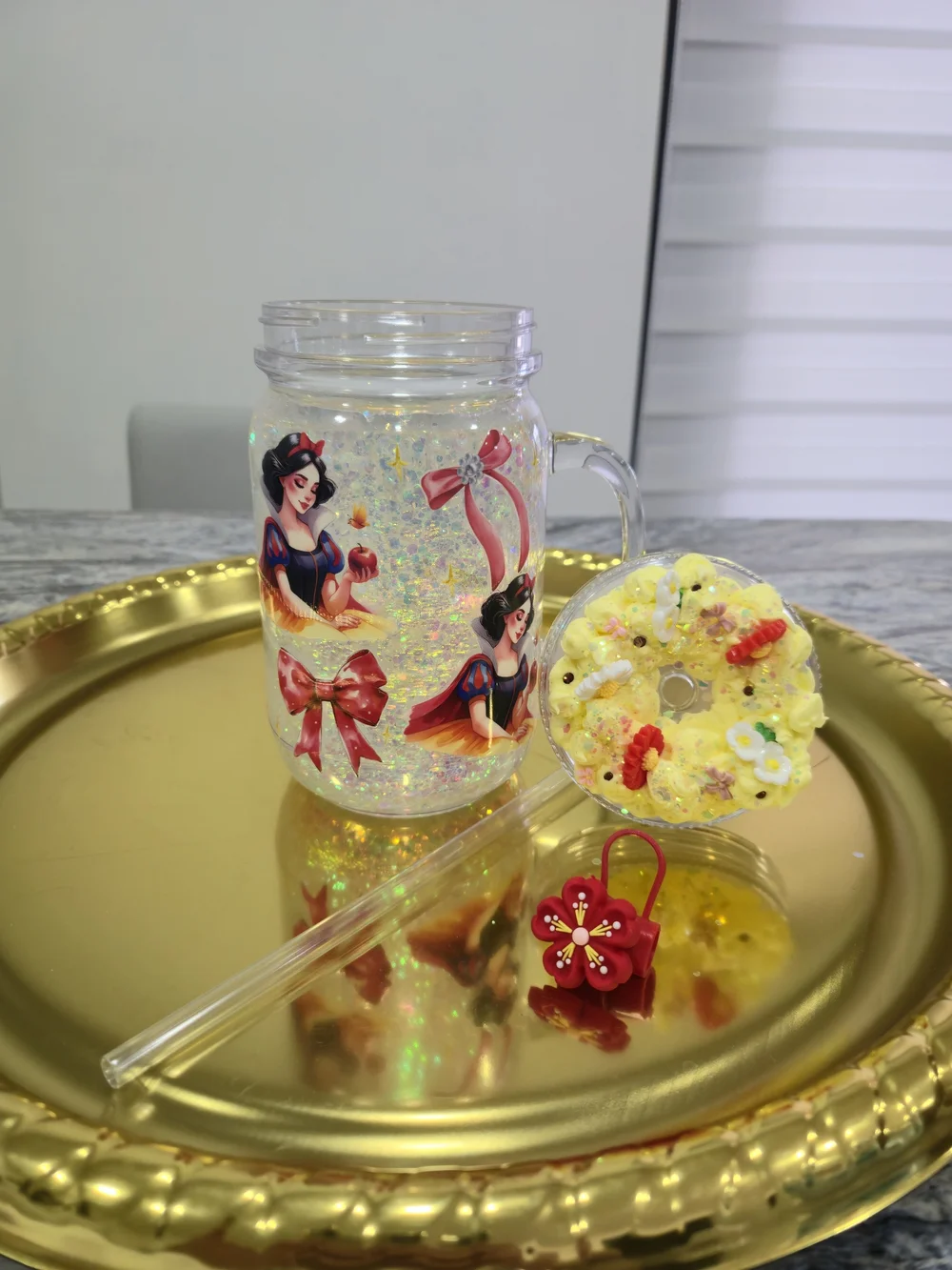 Disney snowglobe jar
